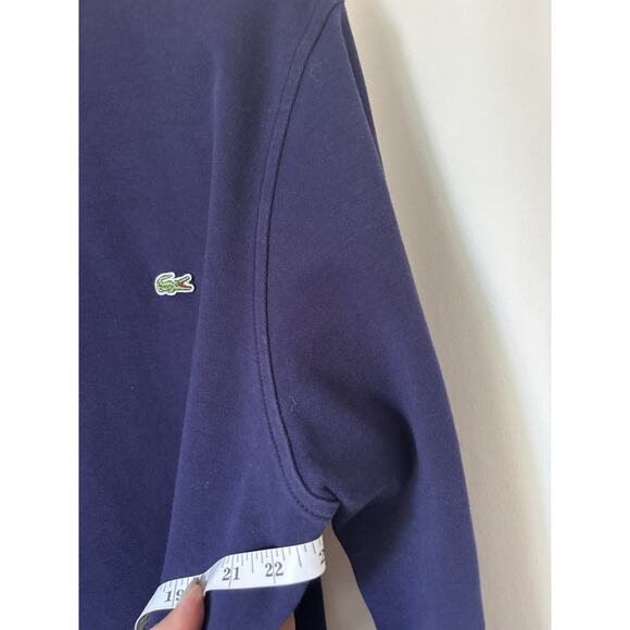 Lacoste Quarter Zip Sweatshirt 6 Mens XL Navy Blue - Picture 10 of 11